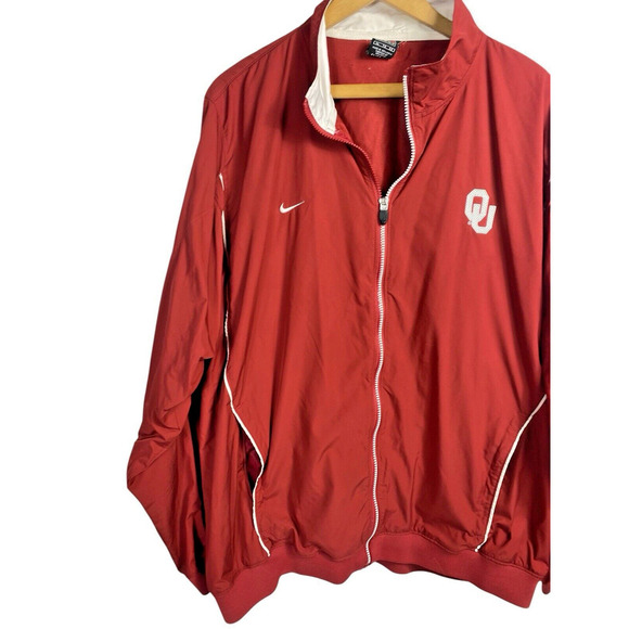 OU Windbreaker Jacket Size XL Mens Vintage Team Nike Oklahoma Sooners Full Zip - Picture 5 of 10